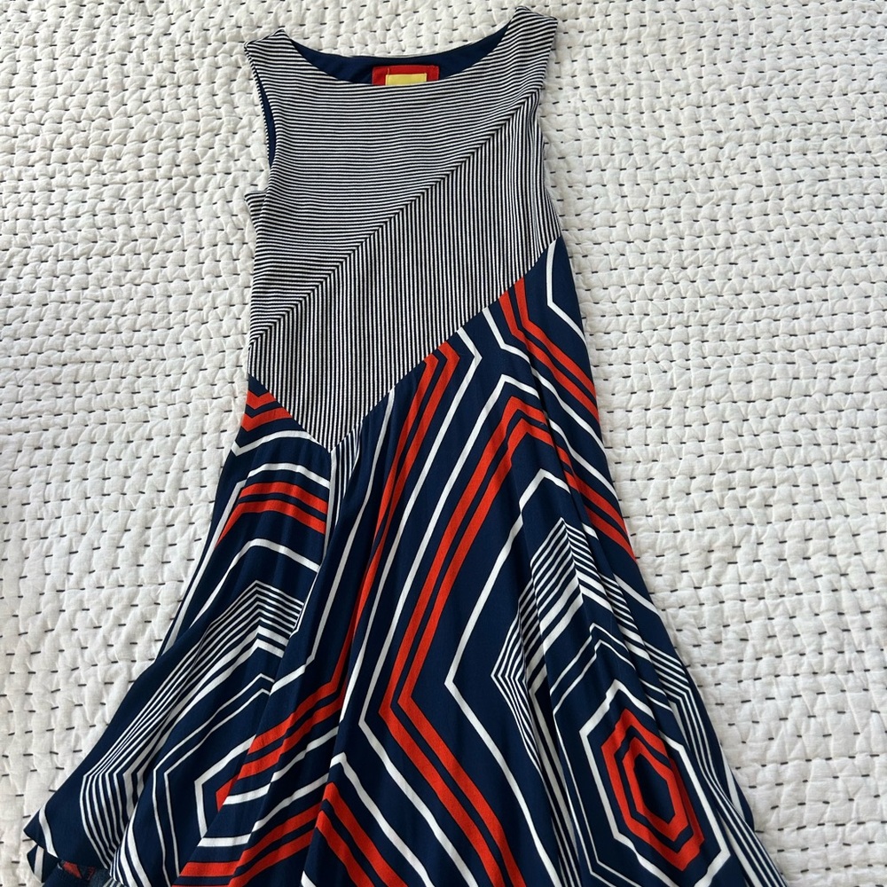 Geometric Anthropology Patterned Sleeveless Dress